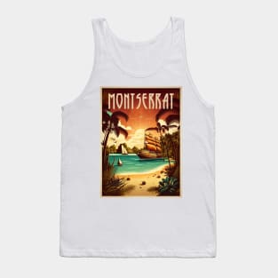 Montserrat Caribbean Vintage Travel Art Poster Tank Top